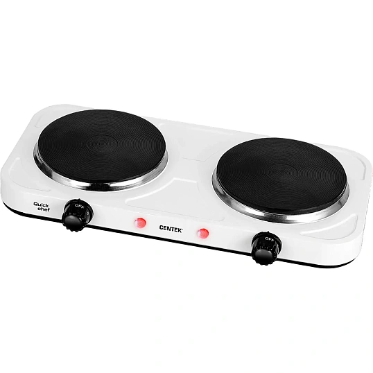 Плита Centek CT-1507,электрич,2конф,чугун,155мм,2000Вт, белый