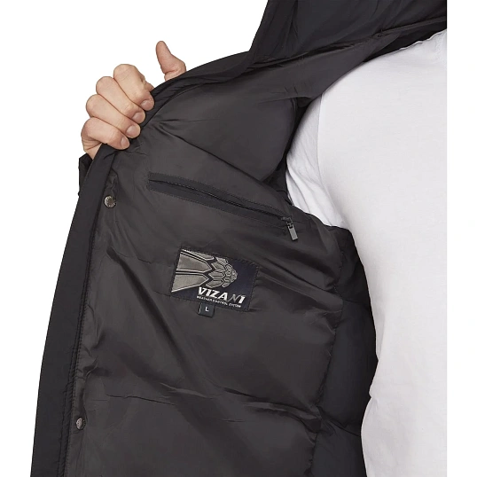 Куртка-парка муж.с капюшоном ТМ Vizani цв.синий(р-p S)