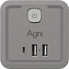 Тройник AGNI 4/220 + 2 USB + 1 Type C,белый(TP-WJ3U4E-C-white)