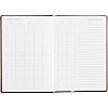 Ежедневник недатированный корич, тв.пер, 140х200, 160л, Lozanna AZ052/brown