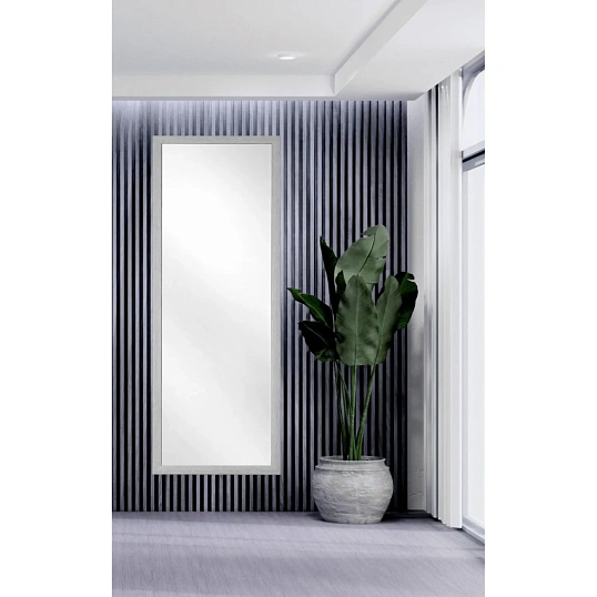 Зеркало МГЛ_настенное НБ73 (450x1250) багет ПЛС серый