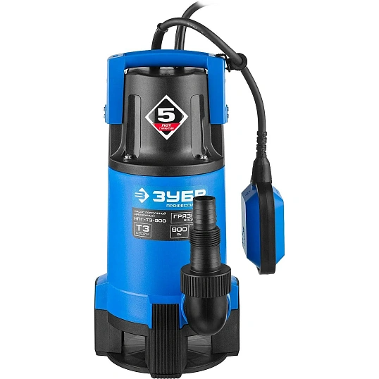 Насос дренажный для грязной воды ЗУБР Профессионал НПГ-Т3-900