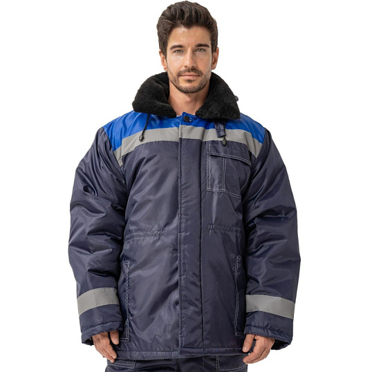 Куртка рабочая зимняя муж з32-КУ син/вас оксф 64-66/182-188