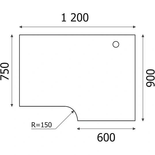 Стол эргономичный Easy Standard LT 16/16 01002400 пр. сосна/сер 1200x900/600x740