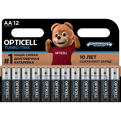 Батарейка Opticell Turbo Max AA 12шт/уп