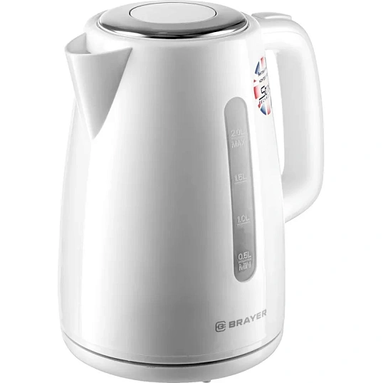 Чайник электрический BRAYER BR1058WH,2200 Вт,2 л,STRIX,пластик,автооткл