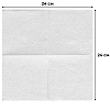 Салфетки бумажные целлюлоза белые 1сл 24х24см 100л/уп