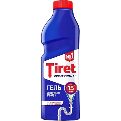 Средство для прочистки труб TIRET гель 1л