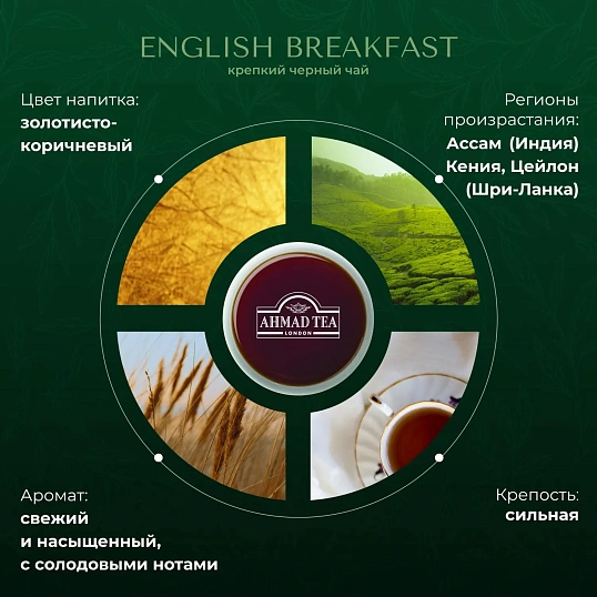 Чай Ahmad English Breakfast Tea, 25 пак/упак
