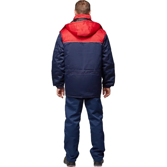 Куртка рабочая зимняя муж з08-КУ,цв. син/крас (р.44-46) 170-176
