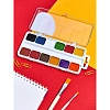 Краски акварельные Комус Класс ColorPics набор 12 цв б/кисти пластик