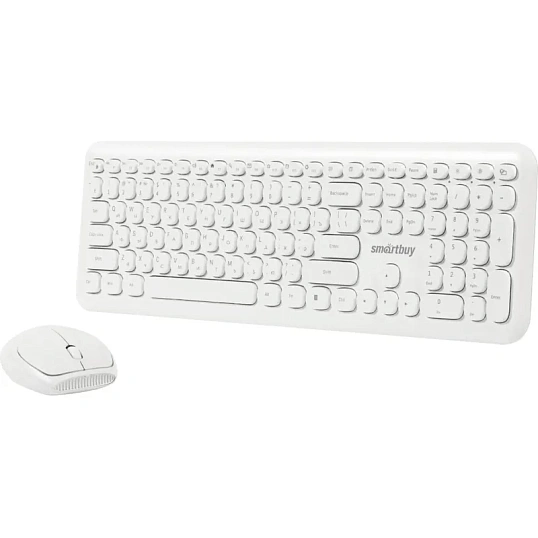 Набор клавиатура+мышь Smartbuy мультимедийный, белый (SBC-666395AG-W)