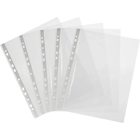 Файл-вкладыш А4 Attache Economy,Стандарт ,100шт./уп.с перф.,Россия