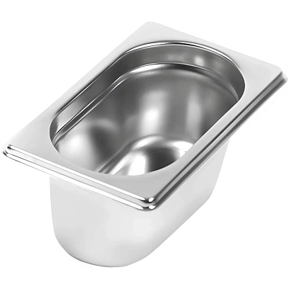 Гастроемкость Mgsteel нерж.сталь 1/9 H-100мм (176х108), 39087