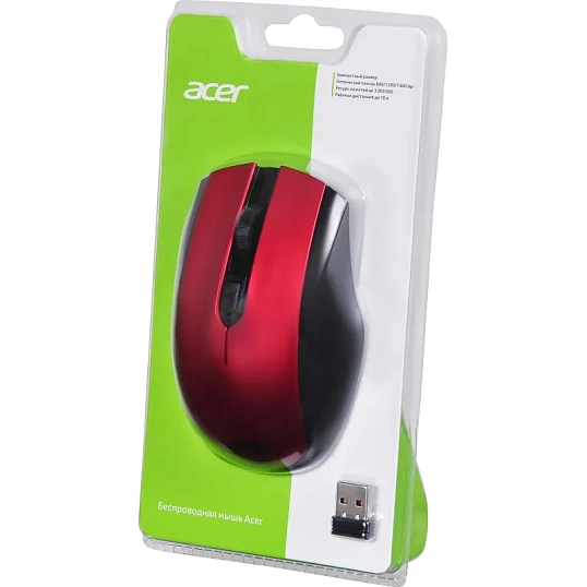 Мышь компьютерная Acer OMR032, черно-красный