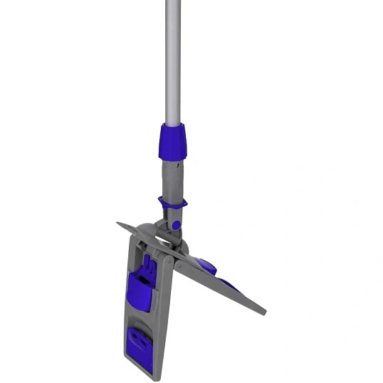 Держатель МОПа универс/зажимы, пластик LuscanProf  50х11см, серый/синий