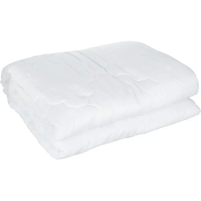 Одеяло Luscan 172х205 стег, кант, 300-350гр/м2 (холлофайбер/микрофибра),бел