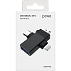 Адаптер PERO AD14 OTG LIGHTNING+USB-C+MICRO-USB TO USB 3.0, черный