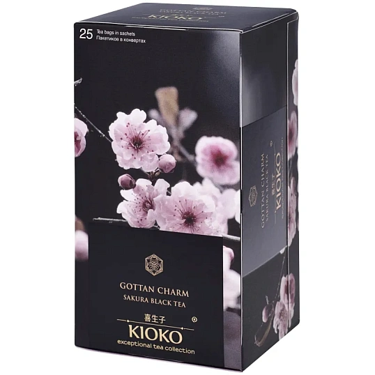 Чай KIOKO GOTTAN CHARM черный с ароматом японской сакуры, 25шт/уп