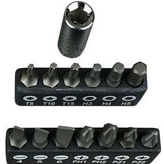 Отвертка Т-образная набор с битами 15 предметов BERGER BG1070