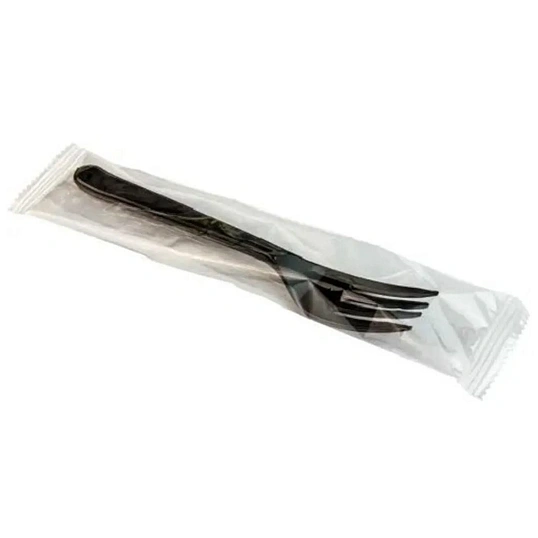 Вилка одноразовая столовая ПП 1/1 Черн. в инд. упак. 500 шт/уп