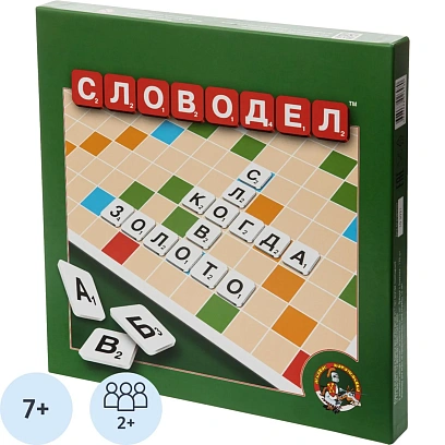 Настольная игра Словодел (картон) зел, 02648