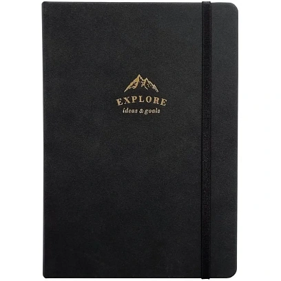 Ежедневник датированный 2026 IF 14х20см 176л, тв с рез, Explore I1715/black