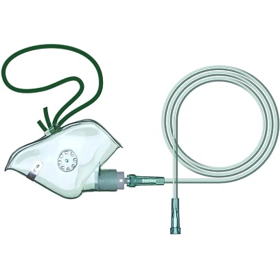 Маска кислородная нереверсивная с трубкой 2 м, р-р L, Alba с мешком