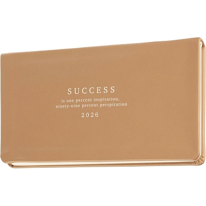 Еженедельник датированный 2026 IF 16х9см 64л, мягк Success I1835/beige