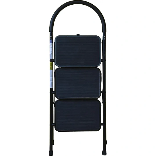 Стремянка Алюмет с широкими ступенями стальная, 3 ступени МСН203