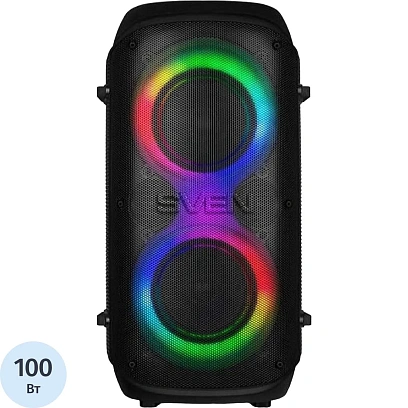 Портативная акустика АС PS-800, черн (100 Вт, TWS, BT, FM, USB, 4400мАxч)