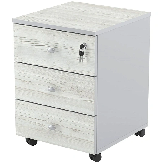 Тумба выкатная Easy St LT с/з 3ящ 400x420x563 сосна/серый