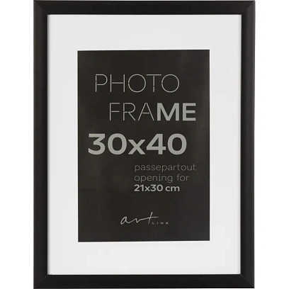 Рамка с паспарту Gloria Black 30x40_37323
