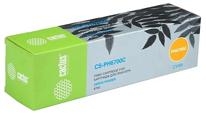 Картридж лазерный Cactus голубой для Xerox Phaser 6700 (CS-PH6700C)