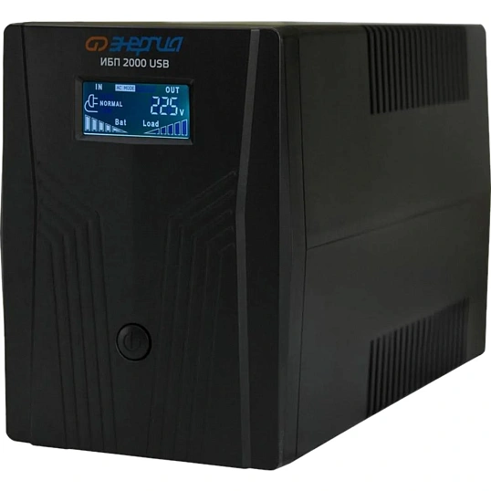 ИБП Энергия 2000 LCD USB, лин.-инт., 2000ВА/1200Вт, 4xEURO(Е0201-0370)