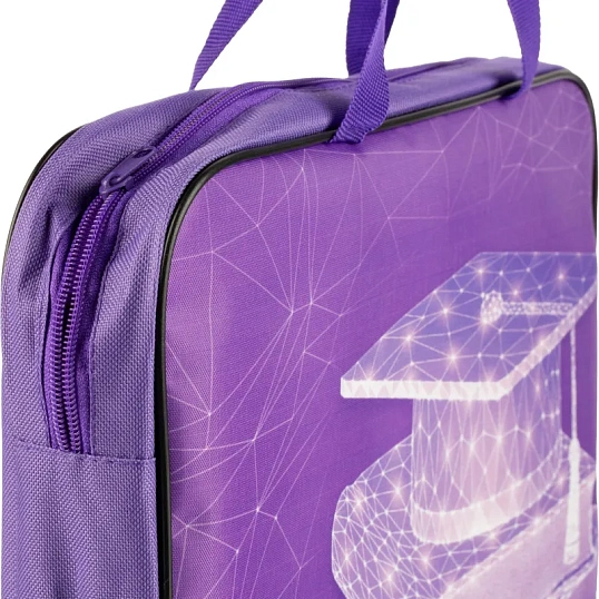 Папка школьника А4 с ручками + твердое дно,ШИРОКАЯ,ткань ПШ-11, ЗНАНИЯ 2024