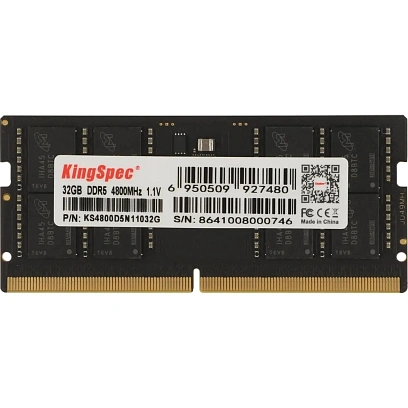 Модуль памяти Kingspec DDR5 SO-DIMM 32GB 4800MHz (KS4800D5N11032G)