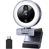 Веб-камера UGREEN CM910 (65857) USB HD,2K@30FPS,с подсветкой,серый