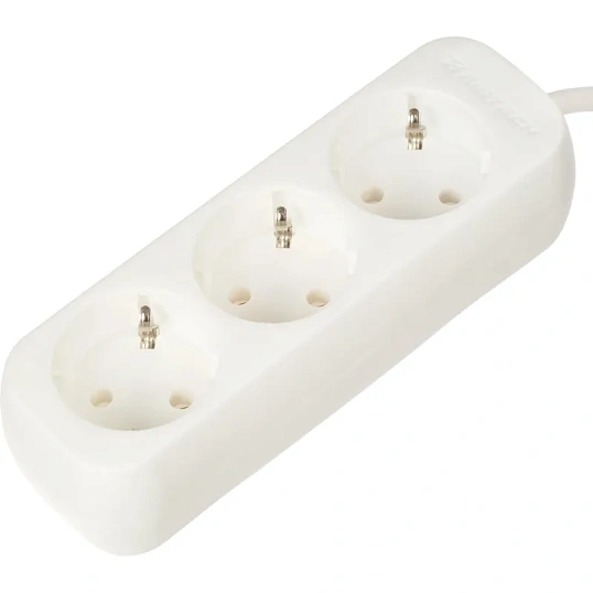 Удлинитель BigTech UTD-310-1,8-W (3р/1,8м/10А/2,2кВт/1мм2/белый)