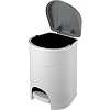 Ведро мусорное с педалью 19л пластиковое, мрамор