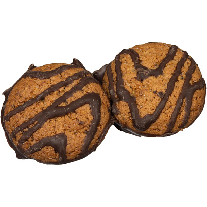 Печенье Овсяное Полет мини декор. темной глазурью, 600г