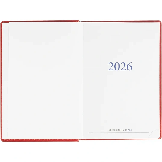 Ежедневник датированный 2026, красн, А5, 148x218 мм, 352 стр,АТТАСНЕ Agenda