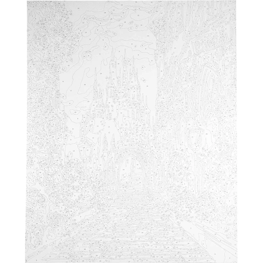 Картина по номерам на картоне 40x50 см Волшебный замок Кпн-398