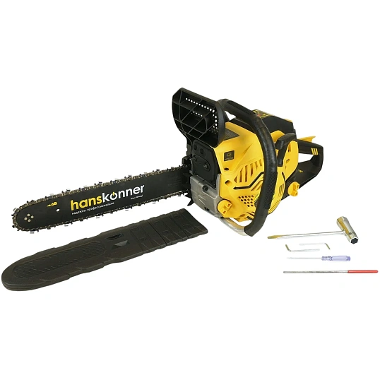Пила цепная бензиновая Hanskonner HGC1618, 1.6 кВт / 2.4 л.с., шина 16