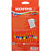 Карандаши цветные двойные 24 цв.,12 шт Kores DUO Jumbo, трехгр,5 мм,93252