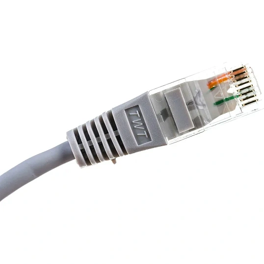 Патч-корд TWT TWT-45-45-2.0-GY UTP кат.5e, 2.0 м, серый