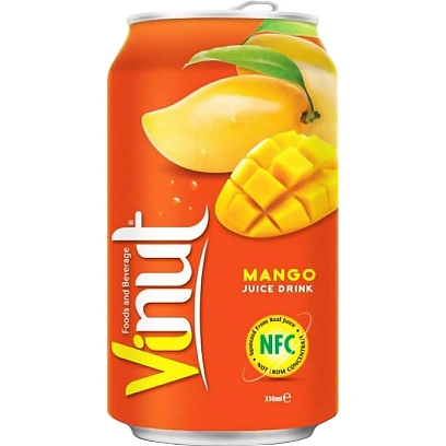 Напиток Vinut Mango Juice негазированный сокосодержащий, ж/б, 0,330л