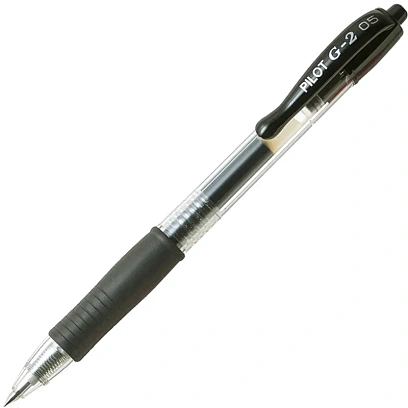 Ручка гелевая автомат. PILOT BL-G2-5 резин.манжет.черная 0,3мм  Япония
