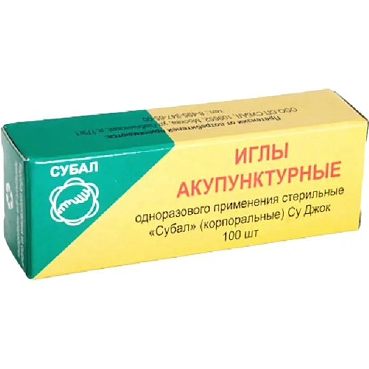 Иглы акупунктурные стерил.однораз.стал. без н/тр 0,30х60м 100шт/уп СУБАЛ