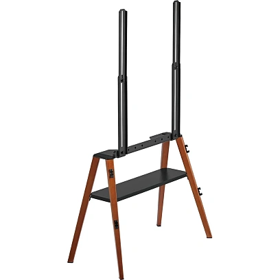 Стойка интерьерная Uniteki STB008WOOD с полкой, 32-65, телескопическая